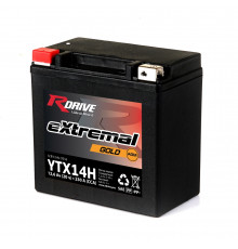 Аккумулятор RDrive YTX14H 12V 12Ah 230А прям. пол. AGM (150x87x145) eXtremal GOLD