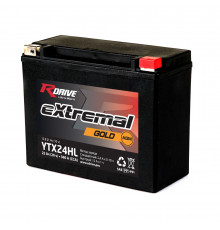 Аккумулятор RDrive YTX24HL-BS 12V 21Ah 360А обр. пол. AGM  (205x90x162) eXtremal GOLD