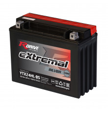 Аккумулятор RDrive YTX24HL-BS 12V 21Ah 350А обр. пол. AGM сухозаряж. (205x87x162) eXtremal SILVER