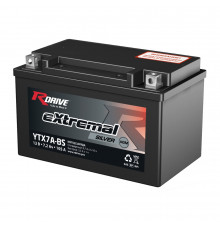 Аккумулятор RDrive  YTX7A-BS 12V 6Ah 90А прям. пол. AGM сухозаряж. (150x87x93) eXtremal SILVER
