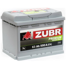 Автомобильный аккумулятор Zubr Premium L2 63R+ 640А обр. пол. 242x175x190