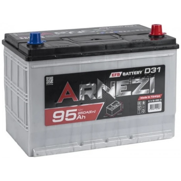 Автомобильный аккумулятор Arnezi EFB Start-stop 95R+ N70 D31L EN 850А обр. пол. 306x175x190