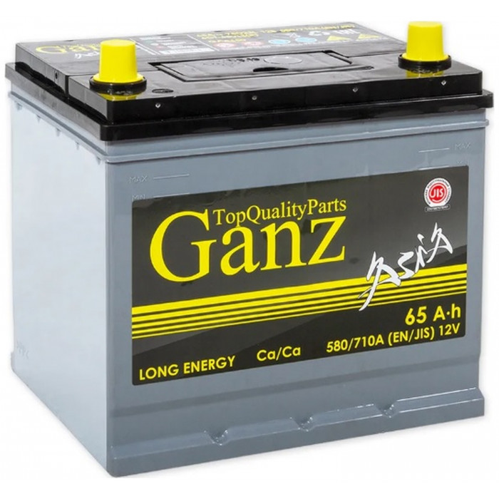 Автомобильный аккумулятор Ganz 75D23L 65 Ah 65 А/ч 580А обр. пол. 232x173x220