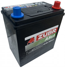 Автомобильный аккумулятор Zubr Ultra Asia 46B19L 40R+ 300А обр. пол. 187x127x220