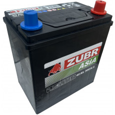 Автомобильный аккумулятор Zubr Ultra Asia 46B19L 40R+ 300А обр. пол. 187x127x220
