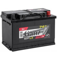 Автомобильный аккумулятор GANZ PRO-Line DIN 74R+ L3 EN 680А  обр. пол. 278x175x190