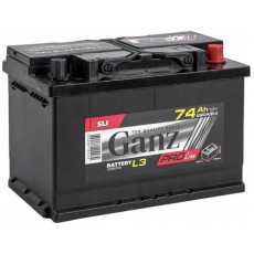 Автомобильный аккумулятор GANZ PRO-Line DIN 74R+ L3 EN 680А  обр. пол. 278x175x190