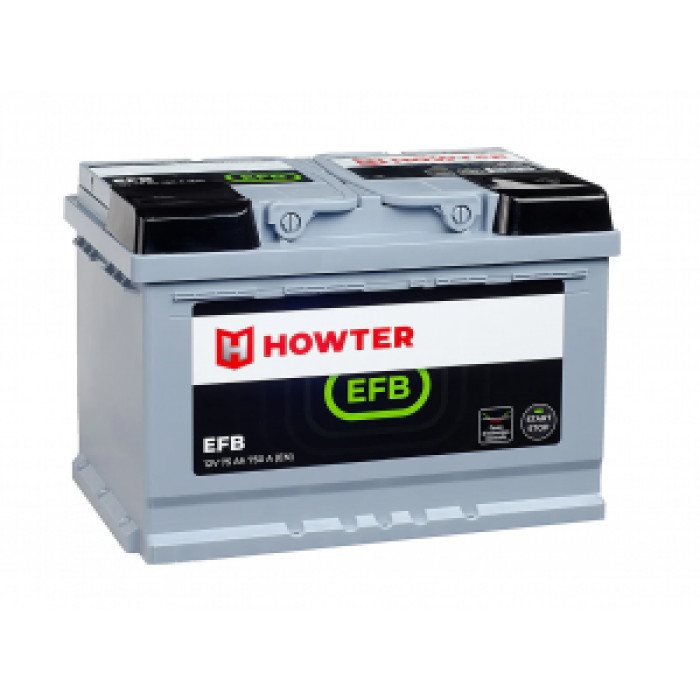 Аккумулятор HOWTER EFB 75R 750А обр. пол. 278x175x190