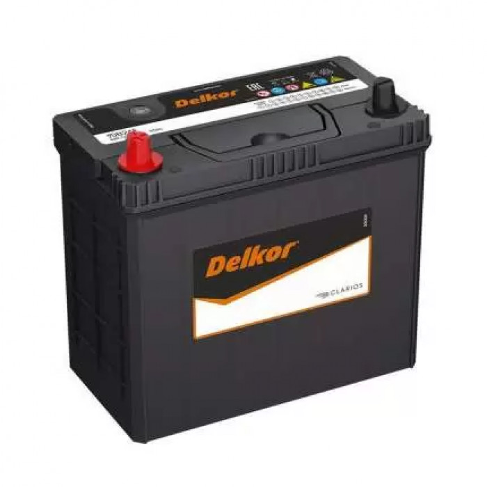 Аккумулятор Delkor 55B19R 50L прям. пол. тонкие клеммы 440A 187x127x220