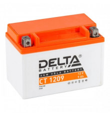 Аккумулятор Мото DELTA CT 1209 9Ач 135A прям. пол. 150x86x108 (YTZ12S, YTZ14S)