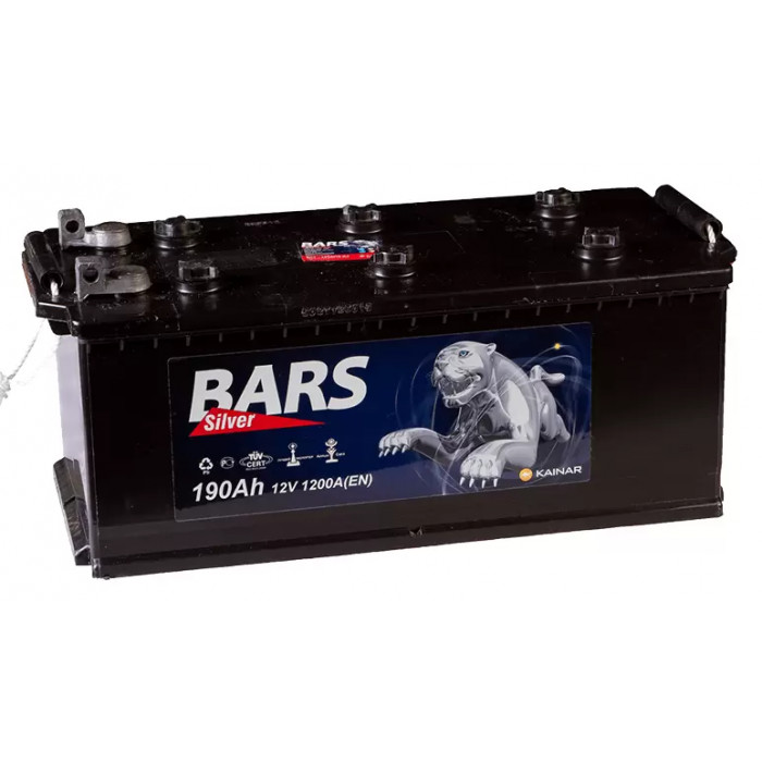 Аккумулятор BARS Truck 6СТ-190 АПЗ п.п. болт 1250A 524x239x223