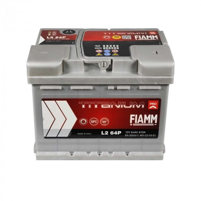 Аккумулятор Fiamm Titanium Pro 64 Ач 610A обр. пол. (241x175x190) L2 64P