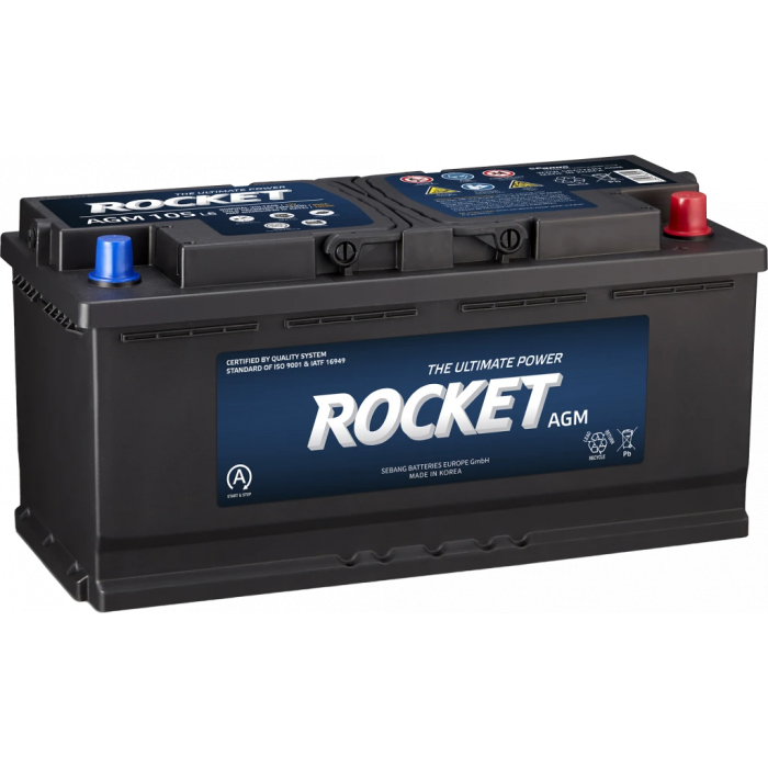 Аккумулятор Rocket AGM L6 105Ah 950A обр пол. (393х175х190)