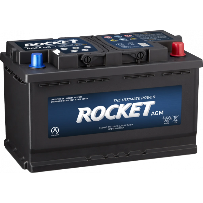 Аккумулятор Rocket AGM L4 80Ah 800A обр пол. (315х175х190)