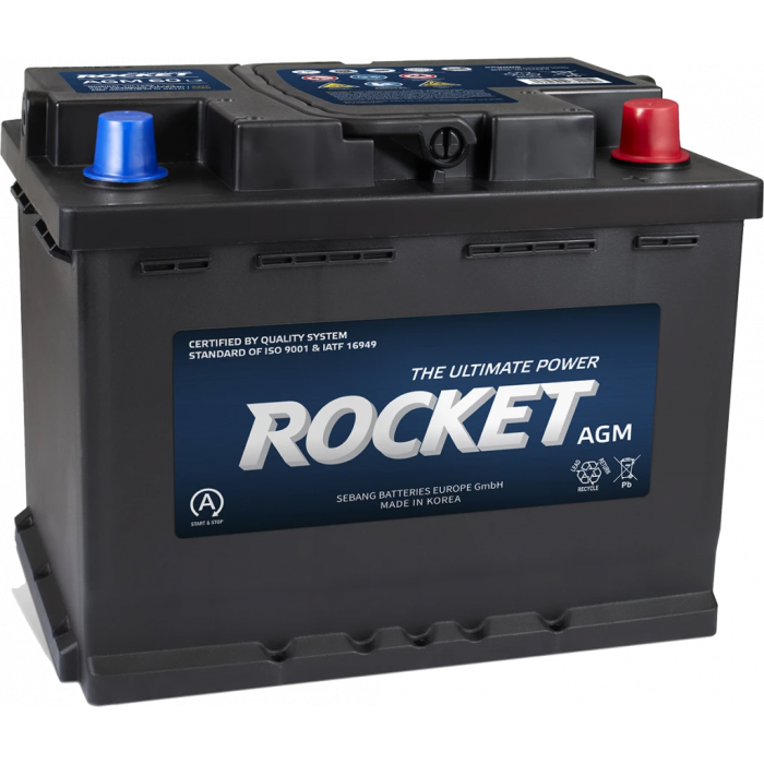 Аккумулятор Rocket AGM L2 60Ah 640A обр пол. (242х175х190)