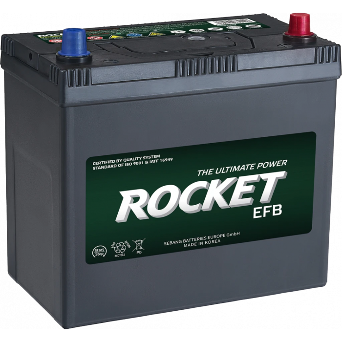 Аккумулятор Rocket EFB N55L 55Ah 460A (238x129x225) обратная пол.