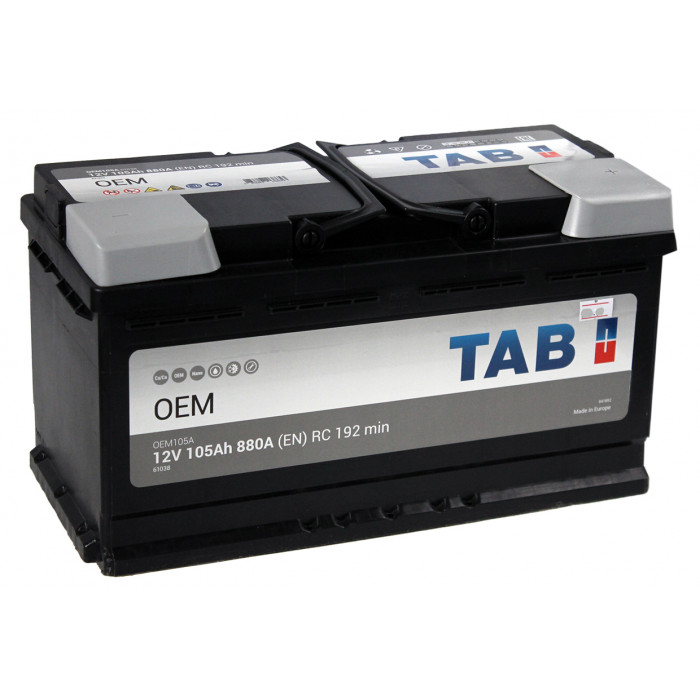 Аккумулятор TAB OEM 105 Ah 880A обр. пол. (353x175x190) 61038