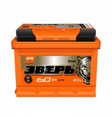Аккумулятор Зверь EFB 60Ач 670A прям. пол. (242x175x190) ZVEFB 60-З-L