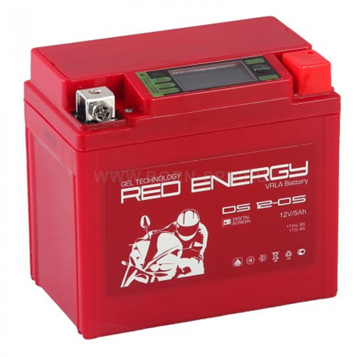 Аккумулятор Red Energy DS 1205, 12V 5Ah 85А (114x70x106) YTX5L-BS, YTZ7S, YT5L-BS