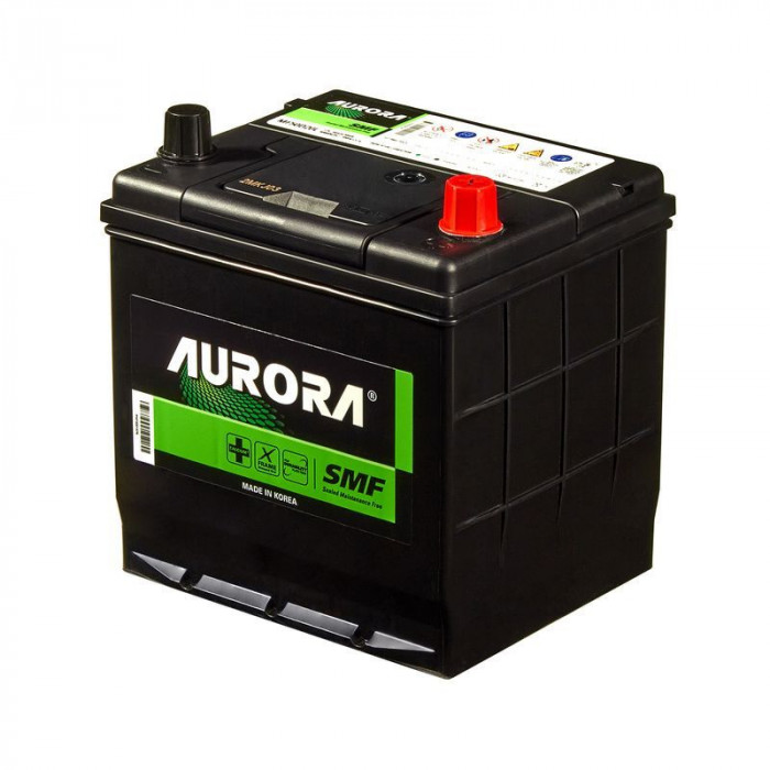 Аккумулятор автомобильный AURORA JIS MF50B20L 50Ah 450А обр. пол. 187x127x220