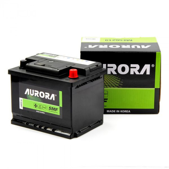 Аккумулятор автомобильный AURORA DIN MF56220 L2R 62 Ач 540А пр. пол. 242x175x190