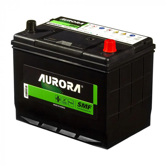 Аккумулятор автомобильный AURORA JIS MF90D26L 72 Ач 630A 630А обр. пол. 260x173x220