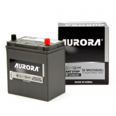 Аккумулятор автомобильный AURORA JIS EFB M42 55B20L 40Ah 420А обр. пол. 187x127x220