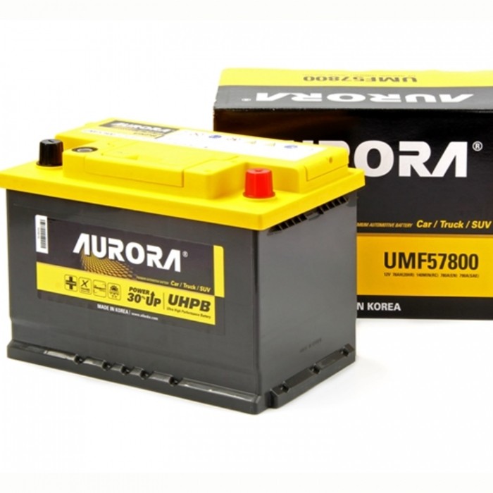 Аккумулятор автомобильный AURORA DIN ULTRA UMF57800 L3 78 Ач 780А обр. пол. 278x175x190