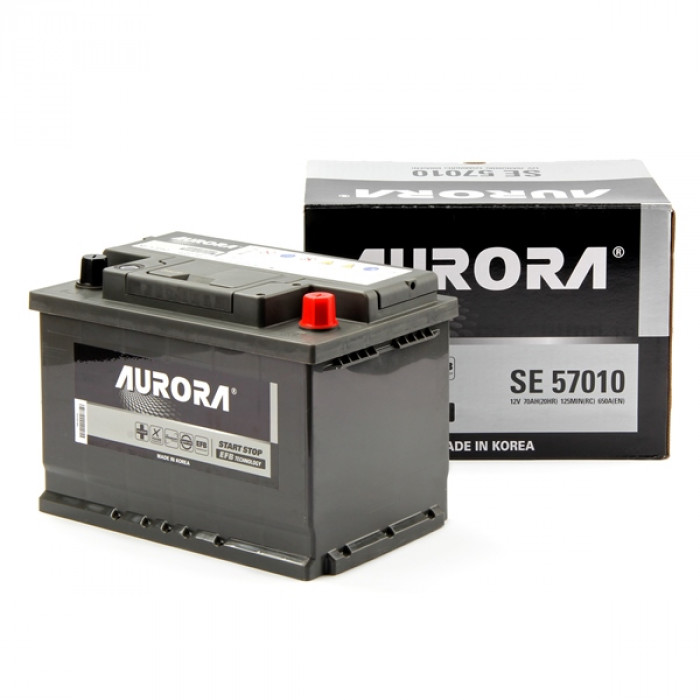 Аккумулятор автомобильный AURORA DIN EFB SE 57010 L3 70 Ач 720А обр. пол. 278x175x190
