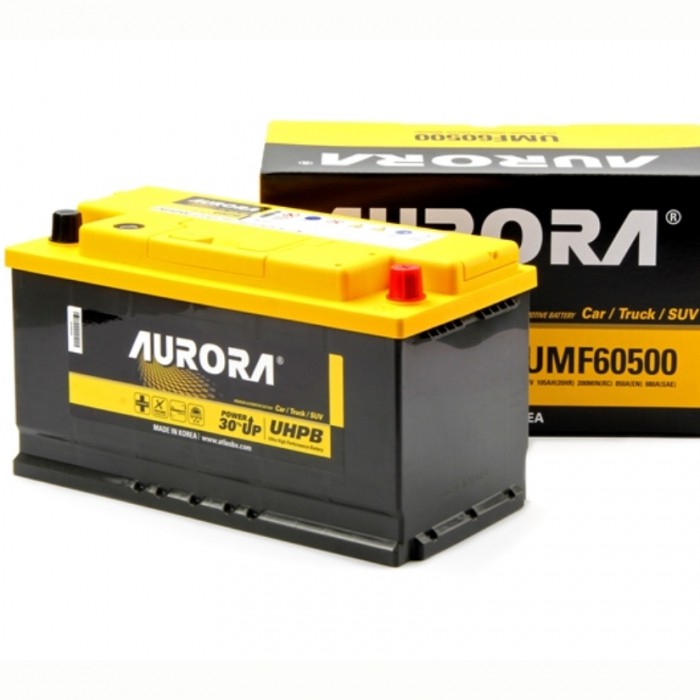 Аккумулятор автомобильный AURORA DIN ULTRA UMF61000 L6 110 Ач 1000А обр. пол. 393x175x190