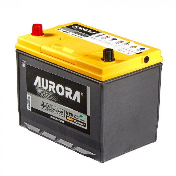 Аккумулятор автомобильный AURORA JIS AGM AX S65D26R 75 Ач 750A 720А пр. пол. 260x173x220