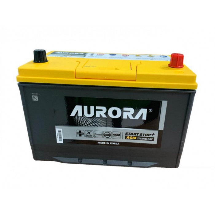 Аккумулятор автомобильный AURORA JIS AGM AX S115D31L 90Ач 800A 800А обр. пол. 306x173x220