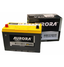 Аккумулятор автомобильный AURORA JIS AGM AX S115D31R 90 Ач 800А 800А пр. пол. 306x173x220