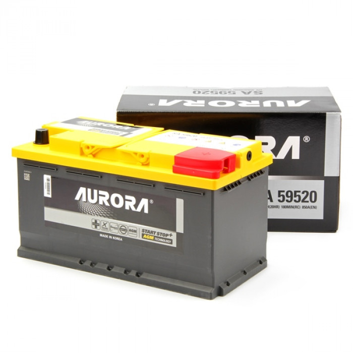 Аккумулятор автомобильный AURORA DIN AGM SA 59520 L5 95 Ач 850А обр. пол. 353x175x190