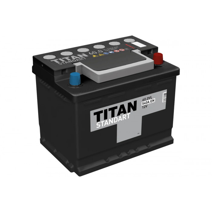 Аккумулятор автомобильный TITAN STANDART 60 Ач 540А обр. пол. 242x175x190