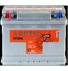 Аккумулятор автомобильный TITAN ARCTIC 62 Ач 630А пр. пол. 242x175x190