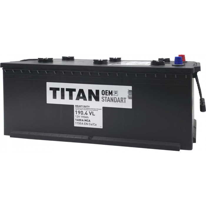 Аккумулятор Titan Standart 6СТ-190.4 L 190 Ач 1250А пр. пол. 513x223x223