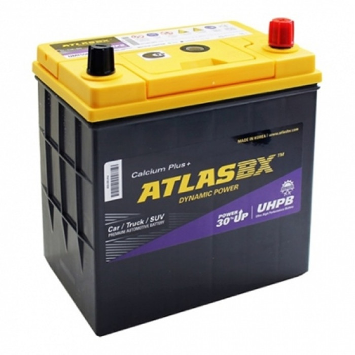 Аккумулятор автомобильный ATLAS Ultra UMF 55B19L 45Ah 400А обр. пол. 187x127x220