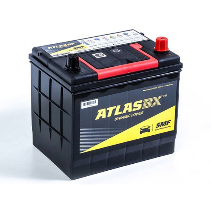 Аккумулятор автомобильный ATLAS MF75D23FL 65 Ач 580А обр. пол. 232x173x220