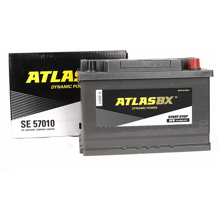 Аккумулятор автомобильный ATLAS EFB SE 57010 L3 70 Ач 650А обр. пол. 278x175x190