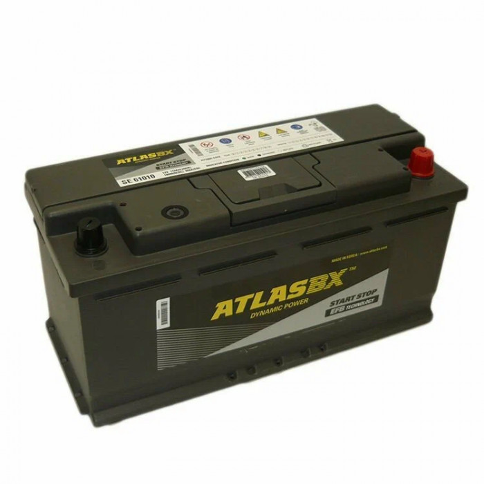 Аккумулятор автомобильный ATLAS EFB SE 61010 110Ah 950А обр. пол. 393x175x190