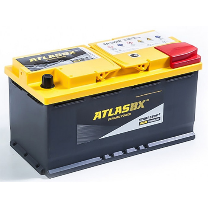 Аккумулятор автомобильный ATLAS AGM SA 58020 80 Ач 800А обр. пол. 315x175x190