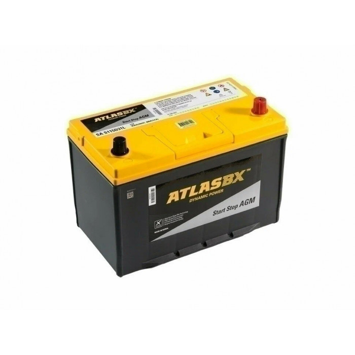 Аккумулятор автомобильный ATLAS AGM SA S115D31L 90 Ач 800А обр. пол. 306x173x220