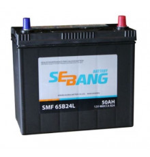 Аккумулятор автомобильный SEBANG 65B24L 50 Ач 480А (тонкие клеммы) 480А обр. пол. 238x128x220