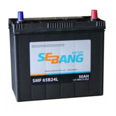 Аккумулятор автомобильный SEBANG 65B24L 50 Ач 480А (тонкие клеммы) 480А обр. пол. 238x128x220