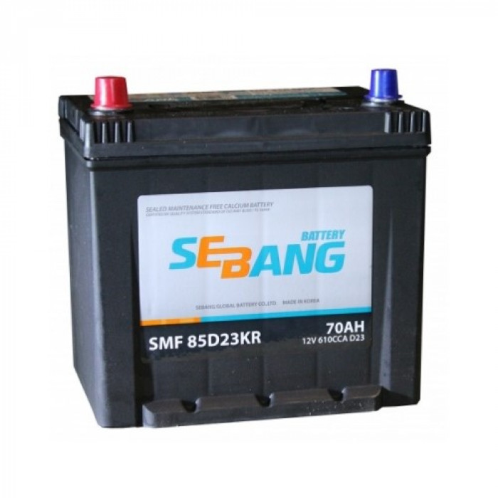 Аккумулятор автомобильный SEBANG 85D23KR 70 Ач 610А пр. пол. 232x173x220