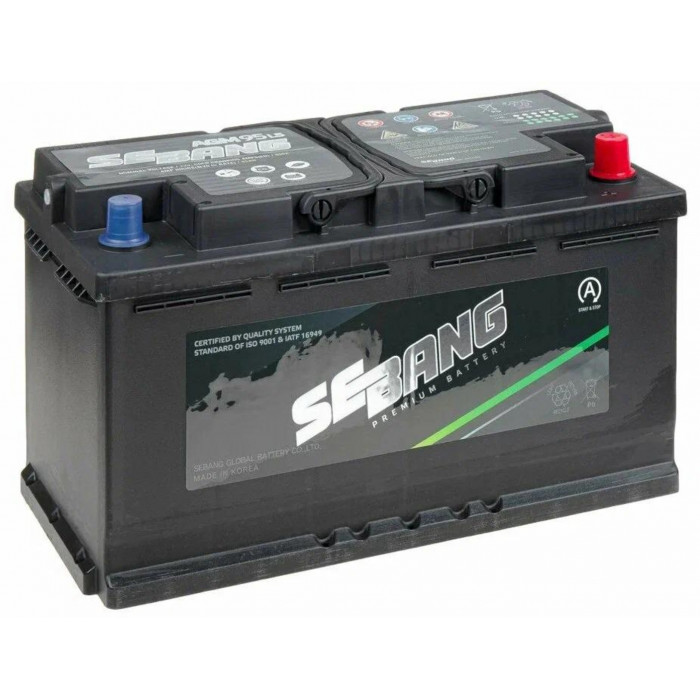 Аккумулятор автомобильный SEBANG AGM L5 Start-Stop 95Ач 850A 850А обр. пол. 353x175x190