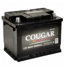 Аккумулятор автомобильный Cougar Energy 60 Ач 480А пр. пол. 242x175x190