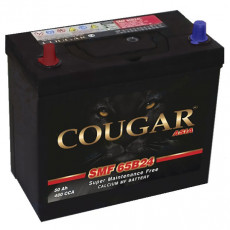 Аккумулятор автомобильный Cougar 75B24R 55 Ач (тонкие клеммы) 520А пр. пол. 238x128x220