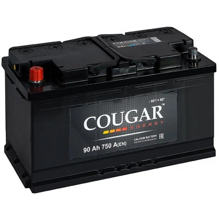 Аккумулятор автомобильный Cougar Energy 90 Ач 730А пр. пол. 353x175x190